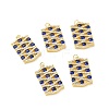 Rack Plating Eco-Friendly Brass Micro Pave Cubic Zirconia Pendants KK-F844-03G-3