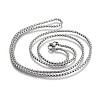 304 Stainless Steel Box Chain Necklaces NJEW-O110-05C-P-1