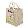 Jute Tote Bags Soft Cotton Handles Laminated Interior ABAG-F003-09C-3