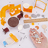 CRASPIRE 2 Style 2 Style Plastic Dollhouse Kitchen & Bathroom Accessories Set AJEW-CP0005-34-4