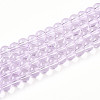 Baking Paint Transparent Glass Beads Strands DGLA-N006-6mm-05-1
