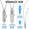 2Pcs 2 Styles Stainless Steel Perfume Bottle Necklaces NJEW-FH0001-31-2
