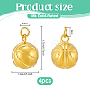 4Pcs Sports 304 Stainless Steel Pendants STAS-PH0007-33A-2