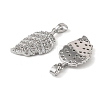 Brass Micro Pave Clear Cubic Zirconia Charms KK-A290-01B-P-2