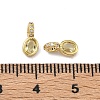 Brass Micro Pave Cubic Zirconia Charms KK-Q039-04A-G-3