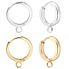 16Pcs 2 Colors 201 Stainless Steel Huggie Hoop Earrings Findings STAS-BBC0008-39C-1