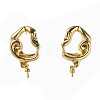 Brass Stud Earring Findings KK-N233-208-1