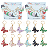 Alloy Enamel Butterfly Pendant Locking Stitch Markers HJEW-AB00006-1