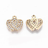 Brass Micro Pave Cubic Zirconia Charms X-KK-S359-049-RS-2