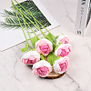 6Pcs Crochet Polyester Artificial Flower AJEW-SC0031-27-6