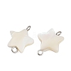 Natural Shell Star Connector Charms X1-STAS-D378-26P-2