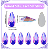 4 Sets Acrylic Rhinestone Cabochons GACR-SP0001-06B-2