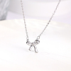 Non-Tarnish Stainless Steel Bowknot Pendant Necklaces for Women ZL7242-2-1