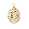 Brass Micro Pave Cubic Zirconia Pendants KK-S510-44G-02-1