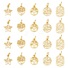 DICOSMETIC 20Pcs 5 Styles Rack Plating Brass Charms KK-DC0004-08-1