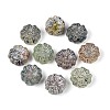 Picasso Baking Paint & Metal Enlaced Glass Beads DGLA-T004-75M-1