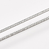 Brass Round Snake Chain Necklace Making X-MAK-T006-11A-P-3