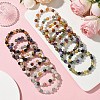 12Pcs 12 Styles Constellation Mixed Gemstone Round Beaded Stretch Bracelet Sets BJEW-JB10910-2