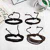 1Bag Mixed Styles Adjustable PU Leather Cord Braided Bracelets for Unisex BJEW-CL0001-47A-3