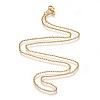 Brass Chain Necklaces X-NJEW-D079-G-1