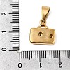 304 Stainless Steel Pendant Rhinestone Settings STAS-B167-10G-3