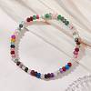 Dyed Natural Malaysia Jade Rondelle Beads Stretch Bracelets for Women BJEW-JB13041-1