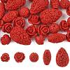 32Pcs 5 Styles Cinnabar Beads CARL-FS0001-01-1