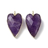 Natural Amethyst Pendants G-G012-12G-10-2