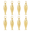 8Pcs Brass Pendants KK-BC0014-92G-1