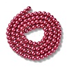 Eco-Friendly Dyed Glass Pearl Round Beads Strands HY-A002-4mm-RB058-2