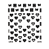 3D Black Transfer Stickers Decals MRMJ-R090-59-DP3223-1