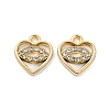 UV Plating Alloy Rhinestone Pendants PALLOY-D026-07G-1