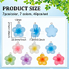 49Pcs 7 Colors Opaque Resin Pendants CRES-PH0001-30-4