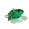 Transparent Resin Pendants RESI-E028-01G-10-3