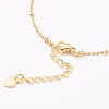 Brass Ball Chain Anklets AJEW-AN00409-3