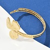 304 Stainless Steel Cuff Bangles for Women BJEW-D356-02B-G-2