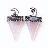 Natural Rose Quartz Big Pendants G-F639-06G-1