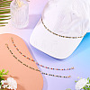 2Pcs 2 Colors Brass Enamel Curb Chain Bracelet Making AJEW-TAC00048-6