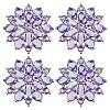 4Pcs Brass Micro Pave Cubic Zirconia Buttons DIY-FG0007-82A-1