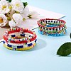 10Pcs 10 Style Handmade Polymer Clay Heishi Surfer Stretch Bracelets Set BJEW-SW00048-2