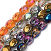Electroplate Transparent Glass Beads Strands EGLA-N008-016-2
