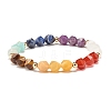 7 Chakra Natural Mixed Stone Beads Bracelet for Women BJEW-JB07417-1