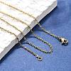 304 Stainless Steel Cable Chain Necklaces STAS-O053-07G-4