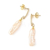 304 Stainless Steel Stud Dangle Earrings with Natural Baroque Keshi Pearls EJEW-JE07339-5