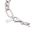 304 Stainless Steel Figaro Chain Bracelets for Women Men BJEW-JB13433-4