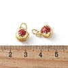 Brass Enamel Charms KK-D336-06G-09-3