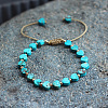 Bohemian Dyed Natural Imperial Jasper Heart Bead Braided Bead Bracelets for Women FS-WG782CA-12-1