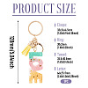 Alloy & Resin Tassel Keychainss AJEW-TADJ0001-20G-07-3