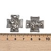 Tibetan Style Alloy Cross with Jesus Alloy Pendants for Easter Jewelry K0P62051-2