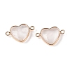 Natural Quartz Crystal Love Heart Pendants G-T138-205C-G-3